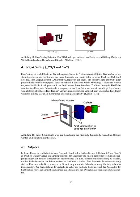 Ãbungen zu den Lehrveranstaltungen 710.003 Computergrafik 1 ...