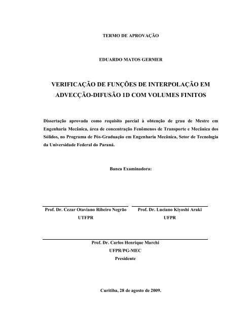 verificaÃ§Ã£o de funÃ§Ãµes de interpolaÃ§Ã£o em advecÃ§Ã£o-difusÃ£o 1d ...