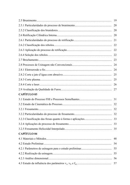 AnÃ¡lise da qualidade de furos realizados por fresamento helicoidal ...