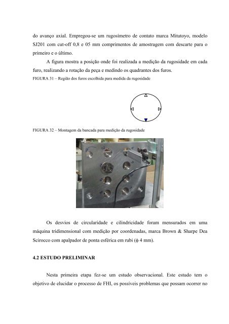 AnÃ¡lise da qualidade de furos realizados por fresamento helicoidal ...