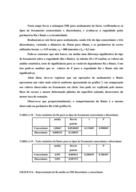 AnÃ¡lise da qualidade de furos realizados por fresamento helicoidal ...