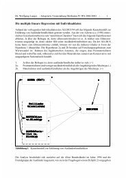 Die multiple lineare Regression mit Individualdaten