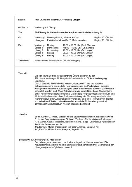 Kommentiertes Vorlesungsverzeichnis Wintersemester 2005/06