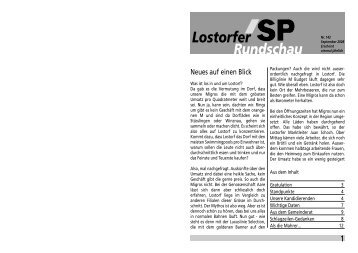 Geschichte der SP-Lostorf