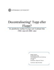 Decentralisering! Topp eller Flopp? - Förvaltningshögskolan ...