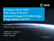 The Case of ESA's General Support Technology Programme (GSTP)