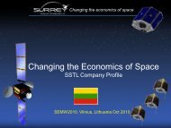 Changing the Economics of Space. SSTL Company Profile.