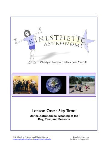 Kinesthetic Astronomy Lesson 1: Sky Time - Solar System ...