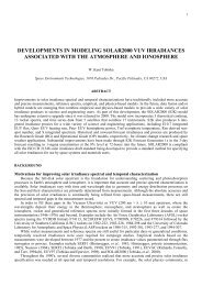 developments in modeling solar2000 vuv irradiances ... - SpaceWx