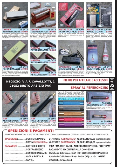 Catalogo coltelli 2010 - Spade elmi katana abiti