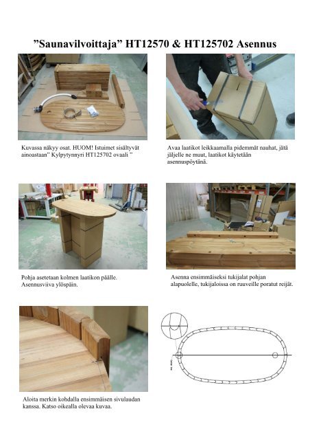 HT12570 & HT125702 Asennusohje - SpaDealers.fi