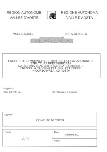 intestazione computo metrico A.02 Model (1) - Regione Autonoma ...