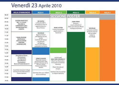 22 Aprile - Collegio dei Docenti di Odontoiatria