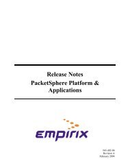 Release Notes PacketSphere Platform & Applications