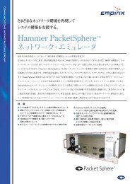 Hammer PacketSphere TM ネットワーク・エミュレータ - エンピレックス