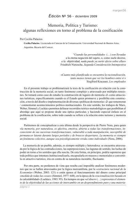 algunas reflexiones en torno al problema de la cosificaciÃ³n