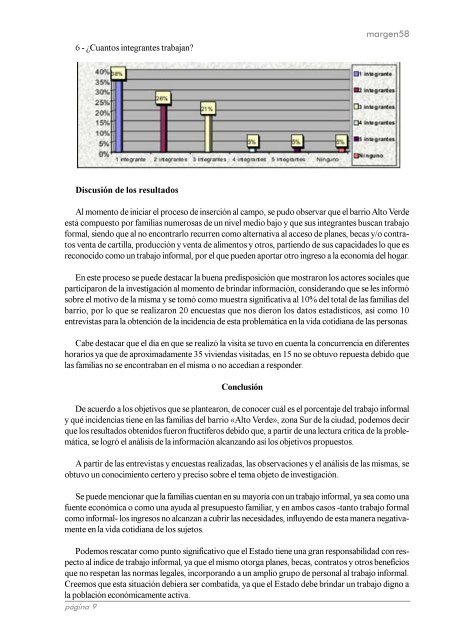 El trabajo informal y su incidencia en las familias del Barrio Alto Verde