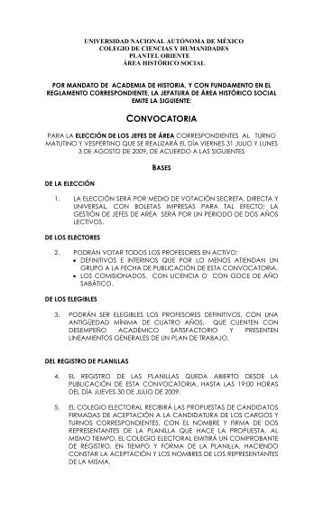 CONVOCATORIA