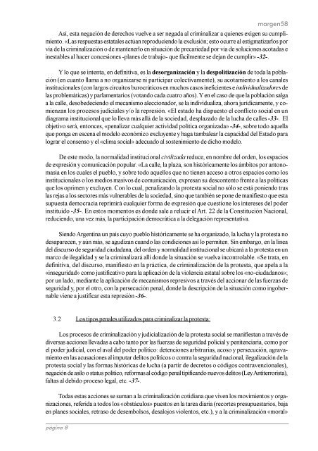 El derecho a la protesta en conflicto con el modelo Â«ciudadanoÂ».