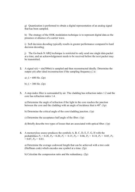 Exam in TNE066 Telecommunications – Practice Test
