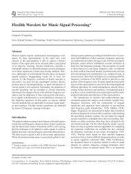 Flexible Wavelets for Music Signal Processing*