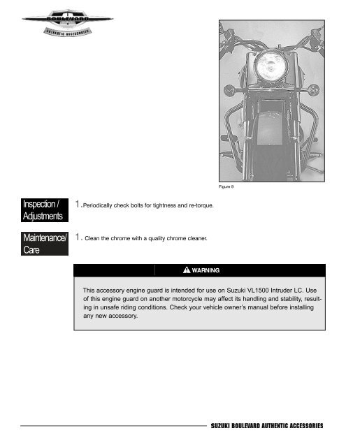 Contents Important Tools Required - National Cycle, Inc.