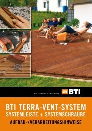 BTI TERRA-VENT-SYSTEM - BTI Befestigungstechnik GmbH & Co. KG