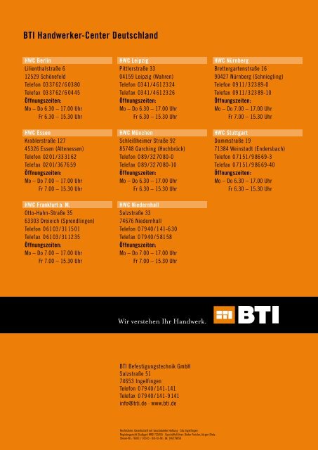 BTI TERRA-VENT-SYSTEM - BTI Befestigungstechnik GmbH & Co. KG