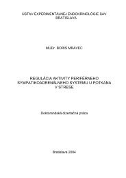 RegulÃ¡cia aktivity perifÃ©rneho sympatikoadrenÃ¡lneho systÃ©mu u ...