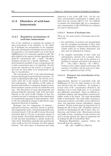 11.3 Disorders of acid-base homeostasis