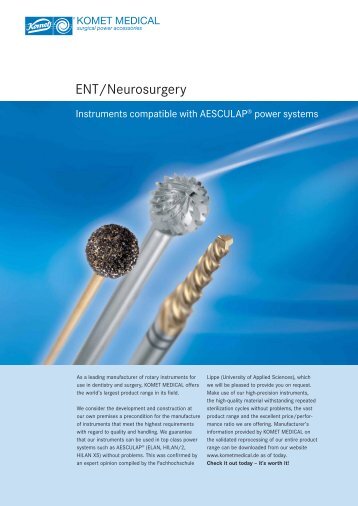 ENT/Neurosurgery - Komet Medical