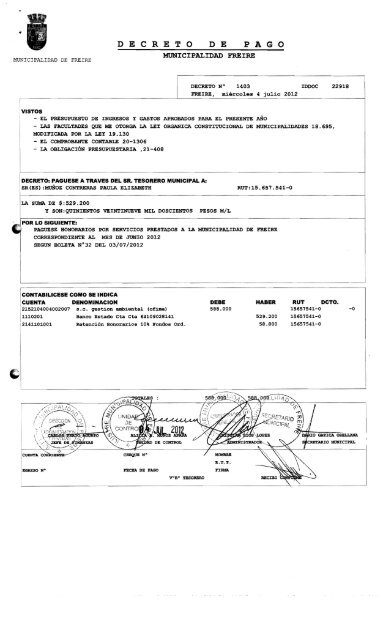 DECRETO - Municipalidad de Freire