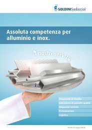 Assoluta competenza per alluminio e inox.