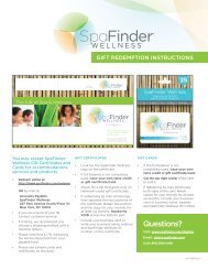 Acceptable Forms of Gift Certificates and Cards - SpaFinder