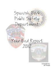 2012 Year End Report - Public Safety - Spanish Fork