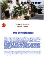 80 Mis condolencias - EspaÃ±ol Podcast / Spanishpodcast