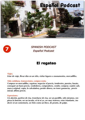 7 : El regateo - EspaÃ±ol Podcast / Spanishpodcast