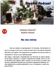 35 No me mires - EspaÃ±ol Podcast / Spanishpodcast