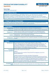 SpardaVL Produktinformationsblatt - Sparda-Bank Hannover