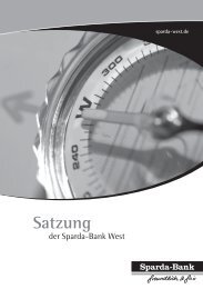 Satzung der Sparda-Bank West eG