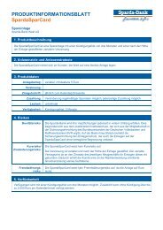 Produktinformationsblatt SpardaSparCard - Sparda-Bank West eG