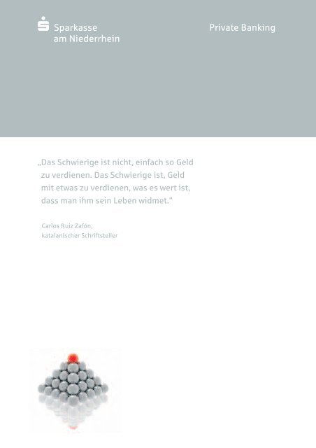 Private Banking-Broschüre (pdf) - Sparkasse am Niederrhein