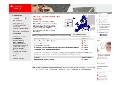 Vereinsveranstaltung Präsentation - Sparkasse Bamberg