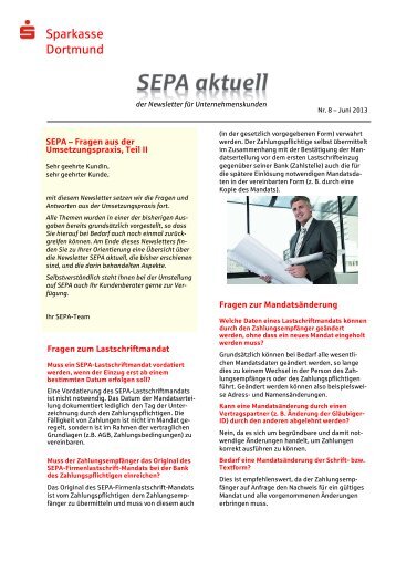 Ausgabe 8 - Juni 2013 - Sparkasse Dortmund