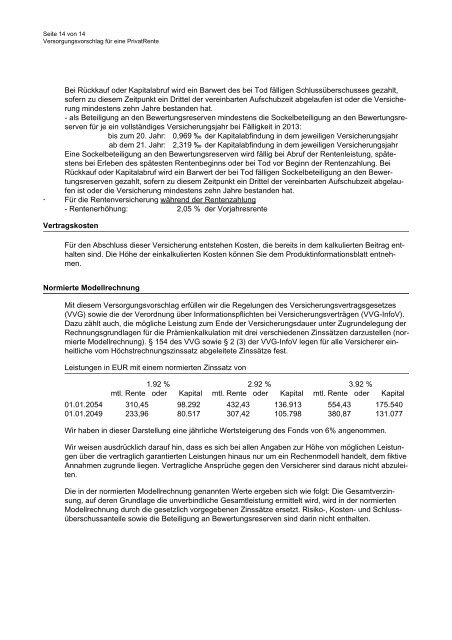 PrivatRente nach Tarif ZRK - Sparkasse Dortmund