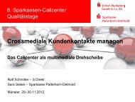 Crossmediale Kundenkontakte managen - Sparkasse Dortmund