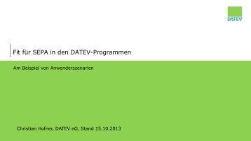 SEPA-fit in den DATEV-Programmen - Sparkasse Erlangen