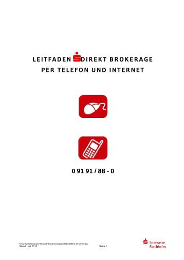 Leitfadens - Sparkasse Forchheim