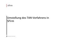 Umstellung des TAN-Verfahrens in SFirm - Sparkasse Forchheim
