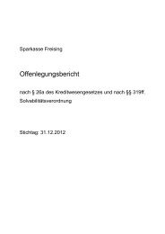 Offenlegungsbericht für das Jahr 2012 - Sparkasse Freising